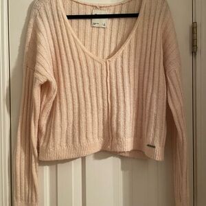 Abercrombie & Fitch Cream Crew Neck Sweater Textured Knit